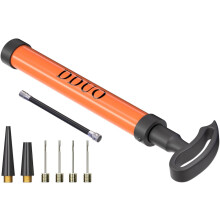 DDUO Portable Ball Pump, Air Pump Inflator Kit with 4 Ball Pump Needle 2 Nozzle 1 Extension Hose - Fast Inflation Football Pump for Basketball