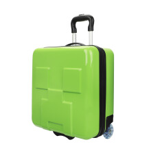 Bioworld Minecraft Creeper Hard Shell Luggage, 38 cm Carry-On with Retractable Handle, Green