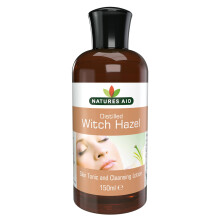 Natures Aid Distilled Witch Hazel 150ml - Natural Skin Care - Gentle Astringent Hydrates & Cleanses, Soothes Irritation - Promotes Healthy Skin Tone -
