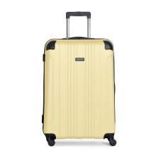 Kenneth Cole REACTION Out of Bounds Lightweight Hardshell 4-Wheel Spinner Luggage, Pale Banana, 28-Inch Checked, Hardside 28" Checked Luggade with