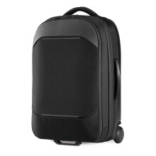 Gomatic Navigator Lightweight Carry On Travel Size Cabin Suitcase - 55x40x20cm / 37L with 8L Expansion for Check-in Hand Luggage - Black Semi Hard