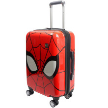 Ful Marvel Spider-Man 22 Inch Rolling Luggage, Mask Design Hardshell Carry On Suitcase with Wheels, Red, Red, Marvel Spiderman Big Face 21in Hard