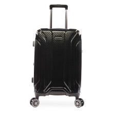 Brookstone Luggage Keane Spinner Suitcase, Black, Carry-on (21-Inch)