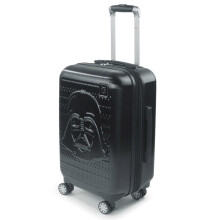 Ful Star Wars Darth Vader Rolling Luggage, Embossed Hardsheel Suitcase with Wheels, Black, 22 Inch, Star Wars Darth Vader Rolling Luggage, Embossed