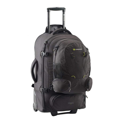 Caribee SkyMaster II 70 L Travel Trolley with Removable Backpack and Backpack Function, black, 70 Litres, rolling suitcase