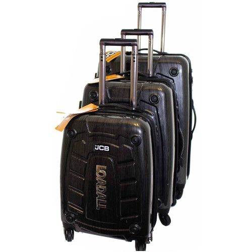 JCB JCB - Loadall Hard Shell Suitcase, 20" - Small - Built-in TSA Suitcase Locks, 360 Degree Spinner Wheels - Made with ABS Polycarbonate Hard Shell -