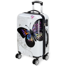 MONZANA? 42L Medium 4 Wheeled Suitcase with Telescopic Handle | 56x37x23cm Lightweight Durable ABS Hard Shell | Cabin Approved Hand Luggage | Vibrant