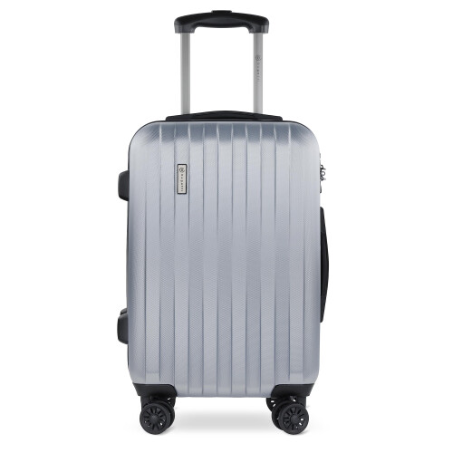 bugatti Suitcase Lima Carry On 55 cm 40 Liters 4 Wheels with TSA Combination Lock - Silver
