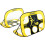 Kickmaster Kickmaster Quick Up Goal And Target Shot - Yellow/Black 1