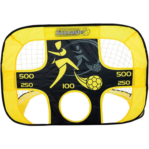 Kickmaster Kickmaster Quick Up Goal And Target Shot - Yellow/Black 1