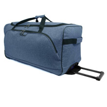 Borderline 30" Large Wheeled Duffle Bag Suitcases with Wheels 96 Litre Luggage Travel Bag Trolley Case (Navy)