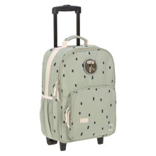 L?SSIG Children's Suitcase Trolley Travel Suitcase with Telescopic Bar and Wheels Hand Luggage/Trolley, Happy Prints Olive, TU EU, Children's Suitcase