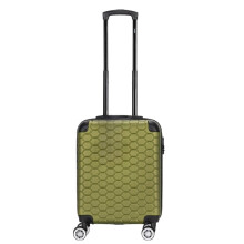 Eagle Hexagon ABS Hard Shell Spinner Suitcase - Lightweight, Robust, with 4 Wheels - Khaki | Easy Luggage (Small)