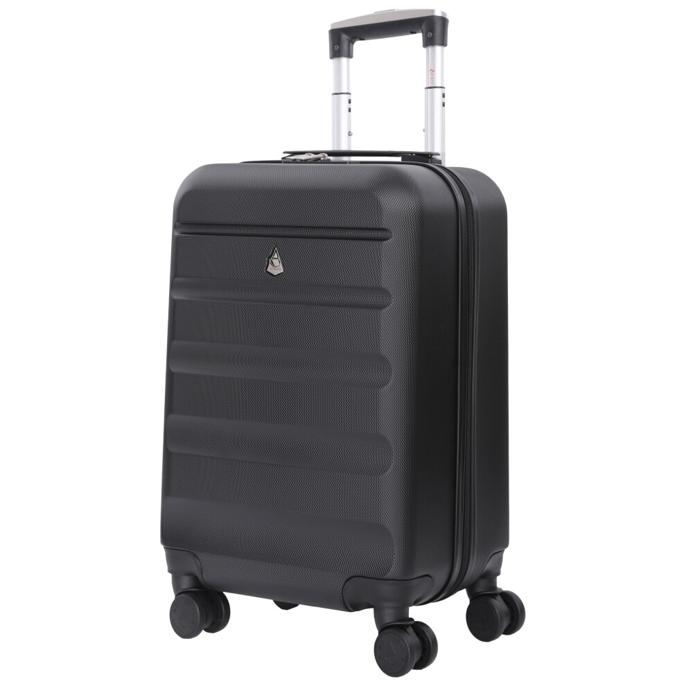 Aerolite 55 X 35 X 25 Cm Hard Hand Luggage Suitcase With 4 Wheels, Maximum Size For Ita Airways Alitalia Air Europa Air France Klm And Transavia,