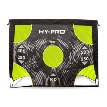 Hy-Pro 4ft x 3ft 2-in-1 Target Pop Up Flexi Football Goal ? Portable Net with Carry Bag, All-Weather Design, Durable Football Training Equipment,
