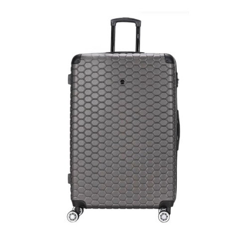 Eagle Hexagon ABS Hard Shell Spinner Suitcase - Lightweight, Robust, with 4 Wheels - Grey | Easy Luggage (Extra Extra Large)