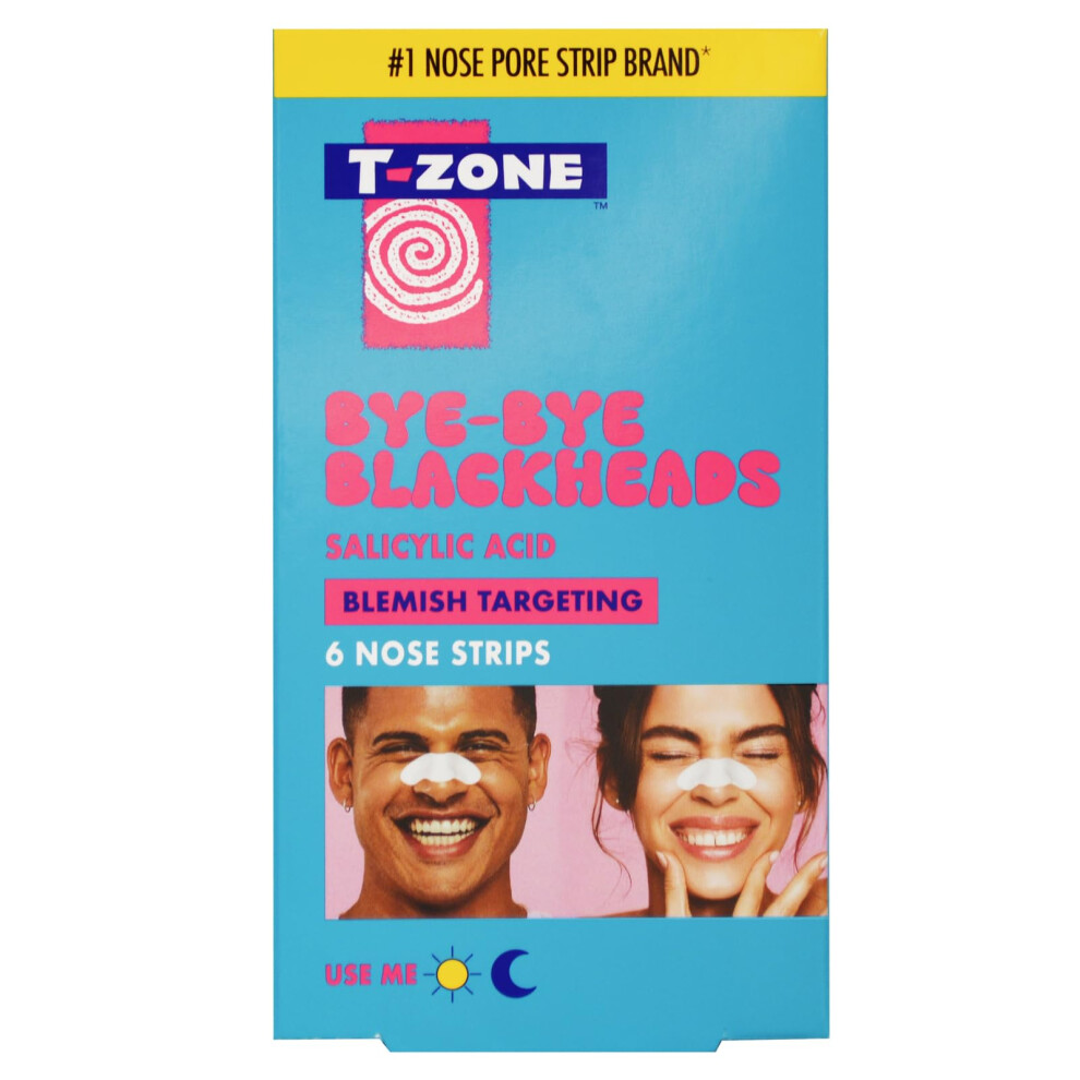 T-Zone Salicylic Acid & Tea Tree Nose Pore Strips - Removes Dirt, Oil, And Blackheads - Unclogs Pores With Salicylic Acid And Clears Blemishes With