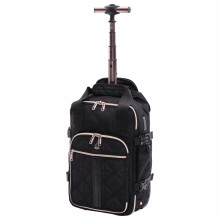 Aerolite Premium Ryanair & Wizz Air Quilted Trolley Backpack Bag with 2 Wheels & USB Charging Port Travel Carry On Flight Rucksack Cabin Luggage