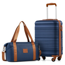 COOLIFE 55?35?20 Cabin Suitcase and Ryanair Bag 40x20x25-20L Set, Ryanair Cabin Bag with ABS Hard Shell, Lightweight Carry On Suitcase Included TSA