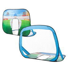 Powerplay 2 in 1 Pop Up Goal and Sports Net, Football, Cricket, Handball, Hockey and More, Training Set for Kids, Includes Pegs and Bag, Indoor and