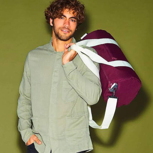 BagBase BagBase BG140 Original Barrel Bag - Kelly Green/Off White 1