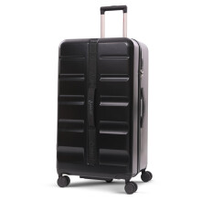 Aerolite Large 101L ABS Hard Shell Check in Checked Hold Travel Spinner Luggage Suitcase Trunk with 4 + 1 Wheels and TSA Approved Lock (Black)