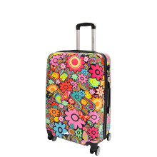 4 Wheels Multicoloured Hard Shell Luggage Lightweight Travel Suitcases Bag HLG688 (Medium : 66x42x26cm, 3.7kg)