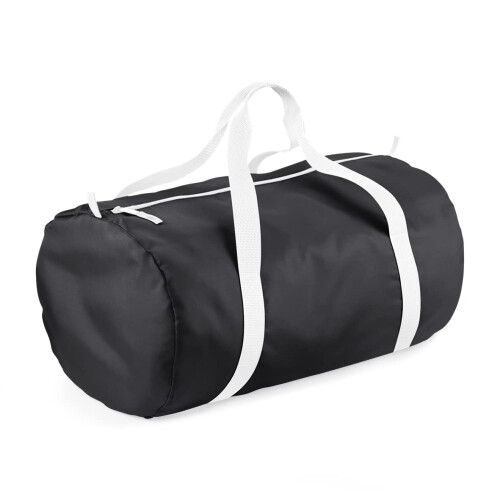 BagBase BagBase BG150 Packaway Barrel Bag - Black/White