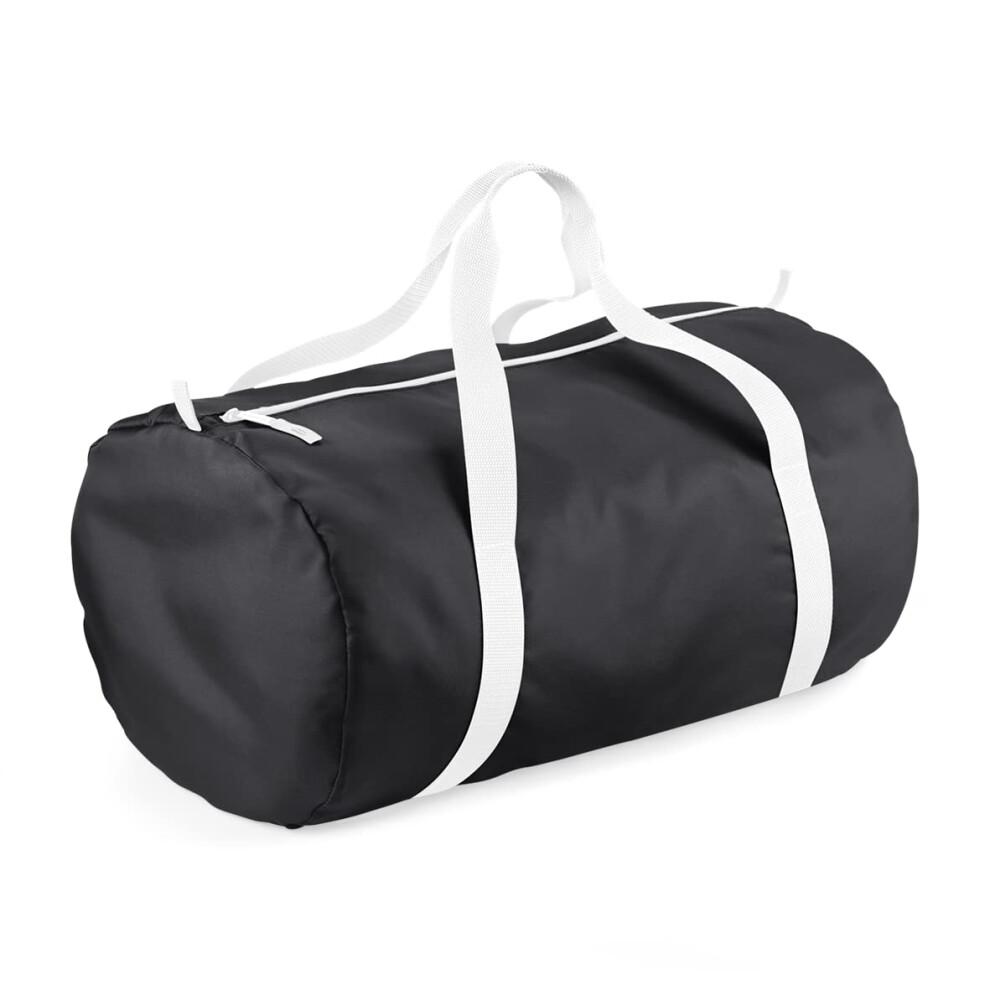 Bagbase Bg150 Packaway Barrel Bag - Black/White