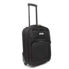 JCB 18" Cabin Approved Suitcase, Lightweight Airline Suitcase Luggage, Cabin Trolley Bag Case Telescopic - Black (18")