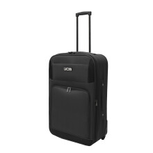 JCB Extra Large Lightweight Suitcase Luggage Cabin Trolley Bag Case Telescopic - Black (26")