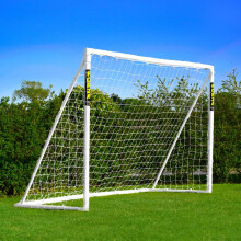 FORZA 8ft x 6ft Football Goal | All Weather uPVC Frame and Durable Net ? Optional Target Sheet, Football & Carry Bag - Ideal for Home Gardens & Clubs