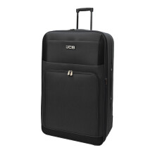 JCB Extra Large Lightweight Suitcase Luggage Cabin Trolley Bag Case Telescopic - Black (32")
