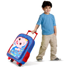 Thingimijigs Cocomelon Kids Wheeled Trolley Backpack Bag, Luggage Holidays, School