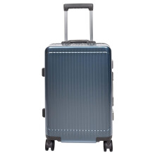 Hard Shell Four Wheel Luggage Travel Suitcase Strong Metal Frame HLG6829 (Blue, Small)