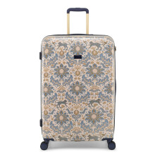 Joules Damask Hardside Luggage, 4 Wheel Trolley Spinner, Large 28 x 75.5 x 49.5 cm