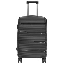 Hard Shell Four Wheel Spinners Suitcases Expandable Luggage TSA Lock Travel Bags Hobart (Black, Cabin)