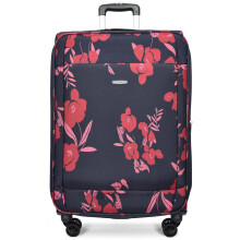 House Of Leather Medium Size Suitcase Four Wheel Expandable Luggage Flower Print