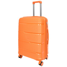 Divergent Retail Spinner Wheel Suitcase Expandable Hard Shell Luggage Lightweight 3-Digit Combination Lock DR690 (Orange, Medium | 64x41x26/ 3.5KG,