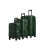 ANTLER - Single Stripe Hard Shell Suitcase Set - Cabin, Medium & Large, Durable & Lightweight, 4 Spinner Wheels - Adjustable Handle, TSA Lock, Green 1