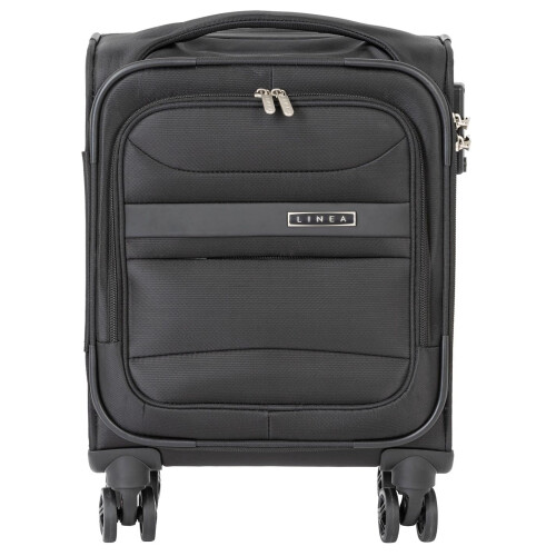 Linea Florence Luggage Soft Suitcase Black 18in/45cm 1