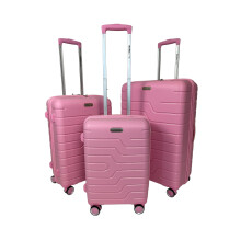Bordlite Lightweight 3-Piece Polypropylene Luggage Set | Hard Shell Suitcases with 360? Spinner Wheels | Durable & Secure with 3-Digit Lock | Cabin,