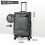 Grey Medium Check in Suitcase 68 x 44 x 29 cm Lightweight Soft Shell Luggage 3