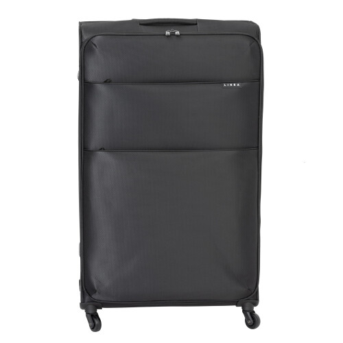 Linea Sorento Fabric Soft Shell Suitcase Black 30in/77cm