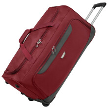Rocklands? Lightweight Wheeled Holdall Medium Duffle Trolley Suitcase Thick Heavy-Duty Cross Nylon EVA-Backed Front, Hard Base Travel Bag (Medium -