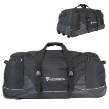 Guinness Large Wheeled Holdall 80cm ? Official Travel Bag with 3 Wheels, Extendable Handle & Side Pocket ? Extra-Large Duffel for Travel, Sports,