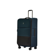ANTLER - Soft Stripe 2.0 Large Suitcase - Durable, Lightweight & Expandable, 4 Spinner Wheels - Adjustable Handle, TSA Lock, 81cm - Indigo Blue