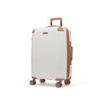 Rock Carnaby Medium Expandable Hardshell Suitcase in Cream