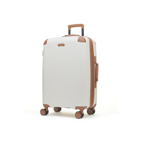 Rock Carnaby Medium Expandable Hardshell Suitcase in Cream