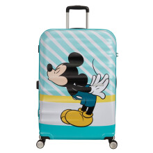 American Tourister Wavebreaker Disney - Spinner L, Kids luggage, 77 cm, 96 L, Multicolour (Mickey Blue Kiss)